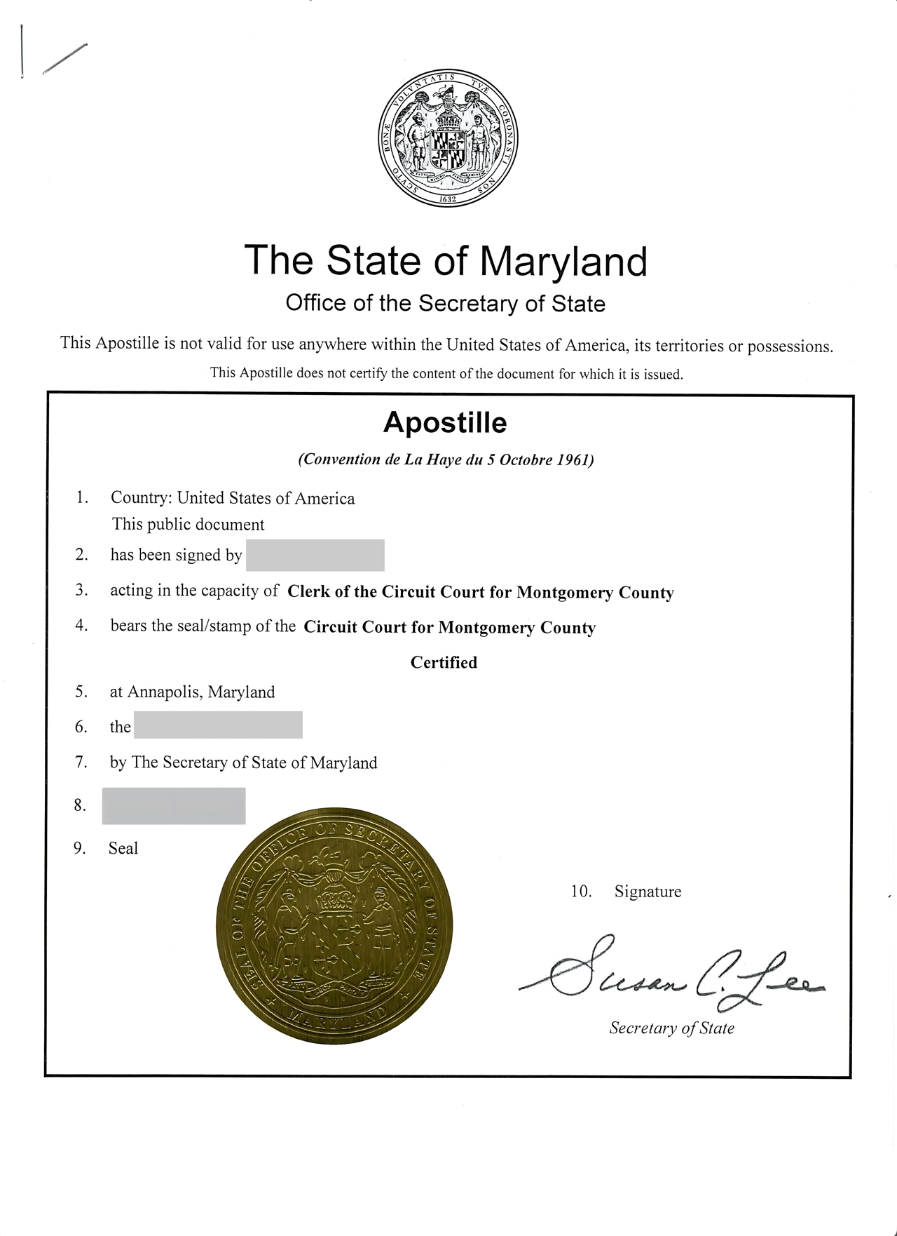 美国出生证明海牙认证办理